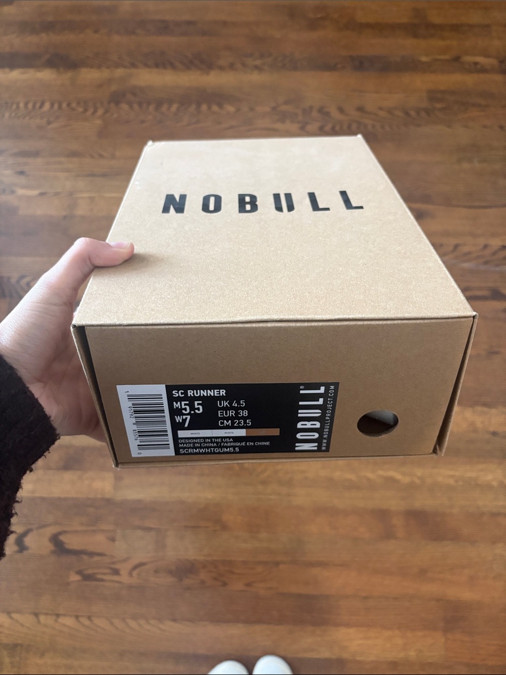 NOBULL White Mesh Sneakers with Gum Toe - Picture 4 of 4